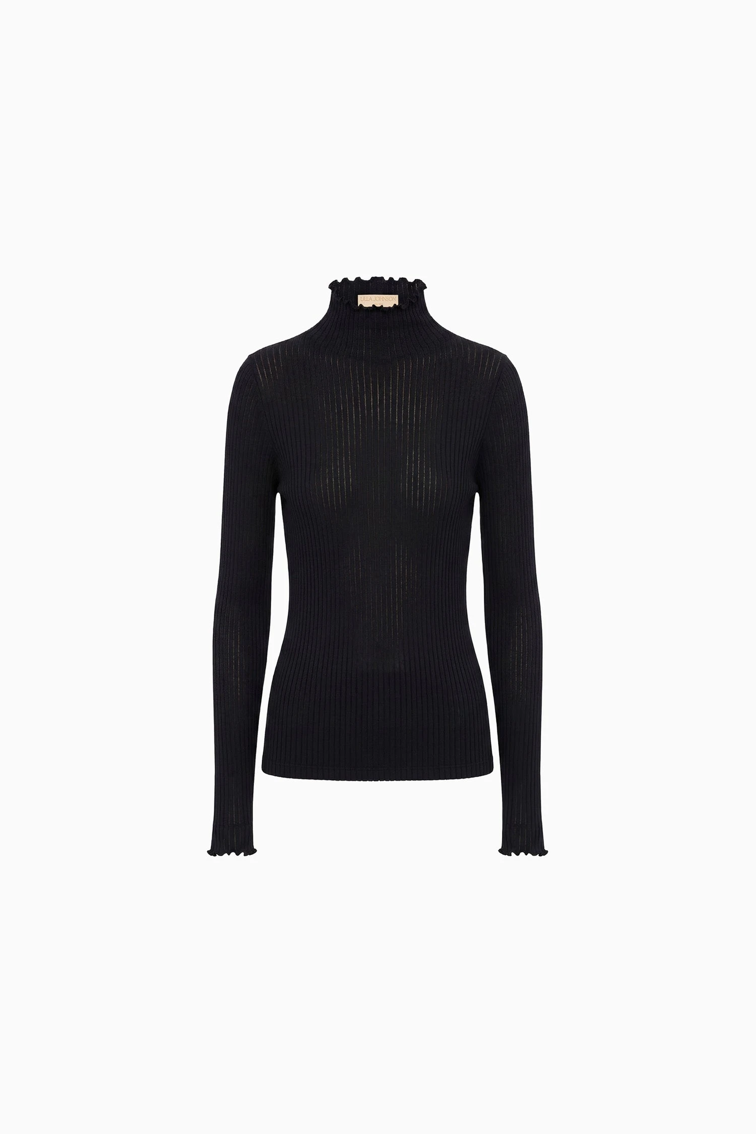 Evie Turtleneck Top in Noir