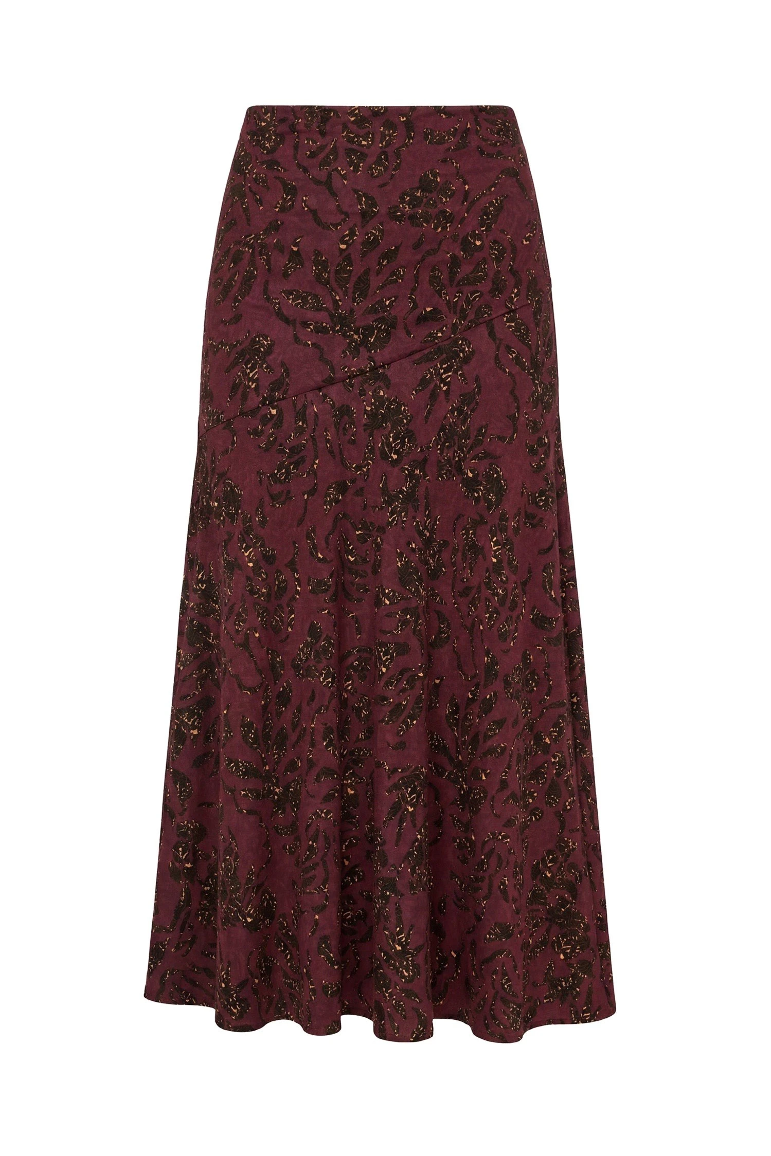 Ulla Johnson Fiona Jersey Skirt in Claret Floral ulla johnson fiona jersey skirt