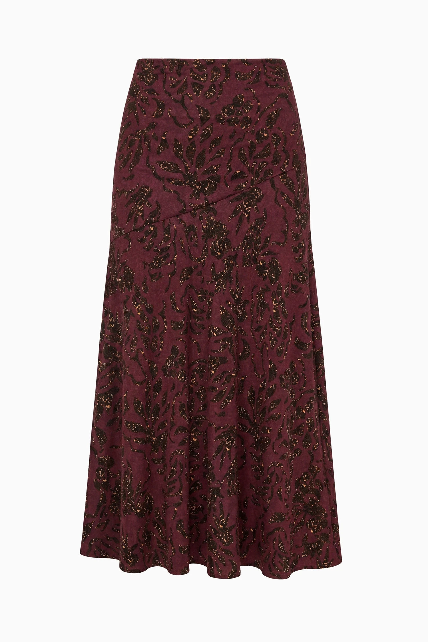 Fiona Jersey Skirt in Claret Floral