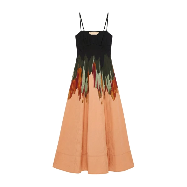 Fiora Cami Cotton Dress in Agate