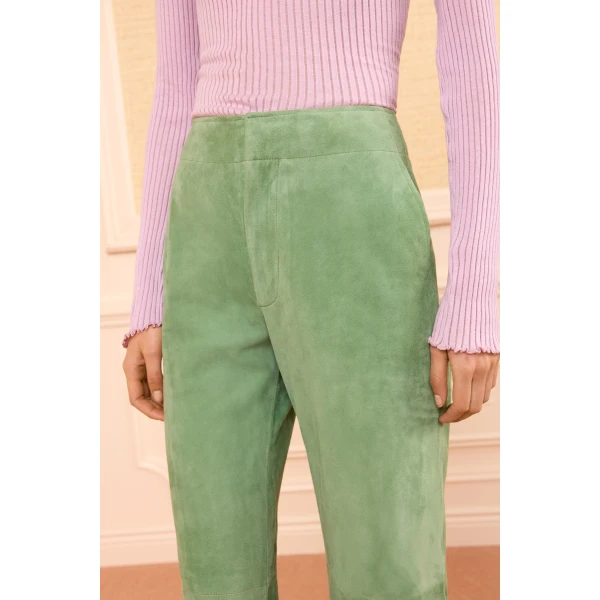 freja suede pant aventurine