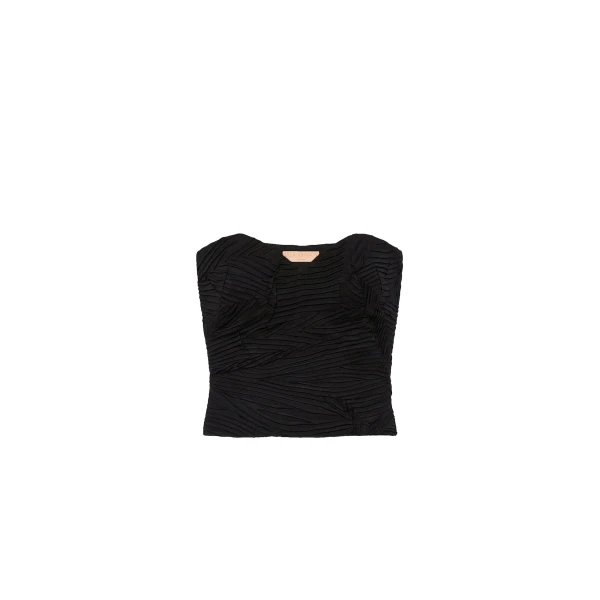 ulla johnson heleen satin cropped bustier top