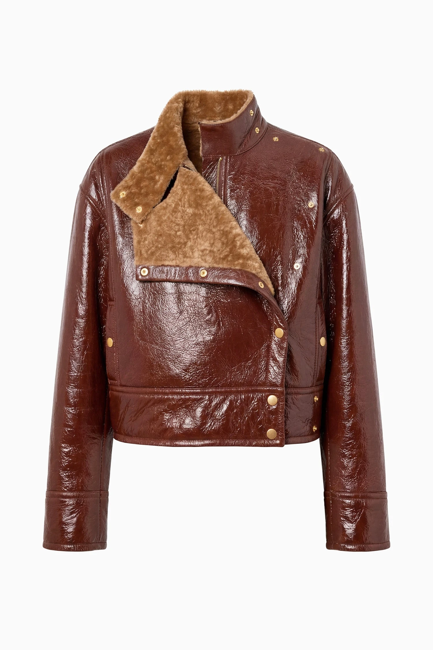 Honora Leather Jacket in Cognac