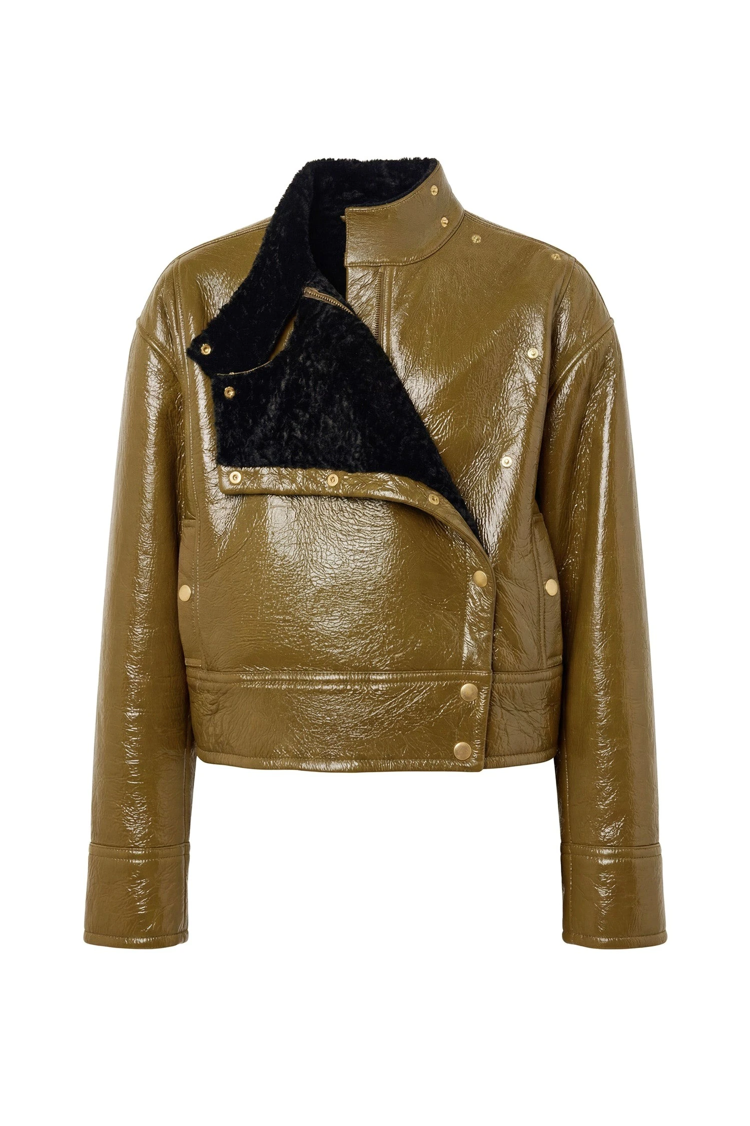 Ulla Johnson Honora Leather Jacket in Lichen ulla johnson honora leather jacket