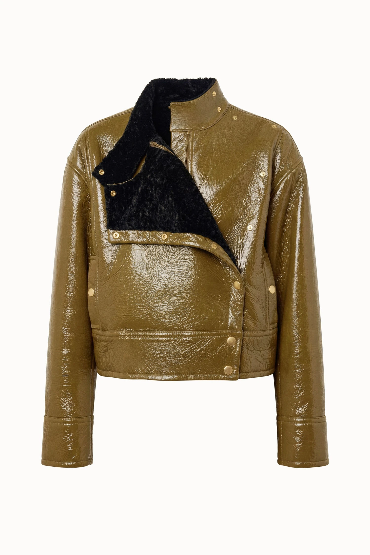 Honora Leather Jacket in Lichen