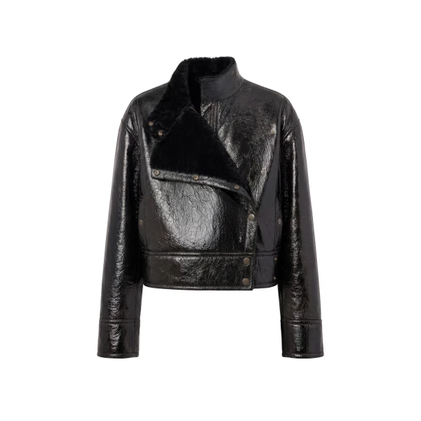 Honora Leather Jacket in Noir