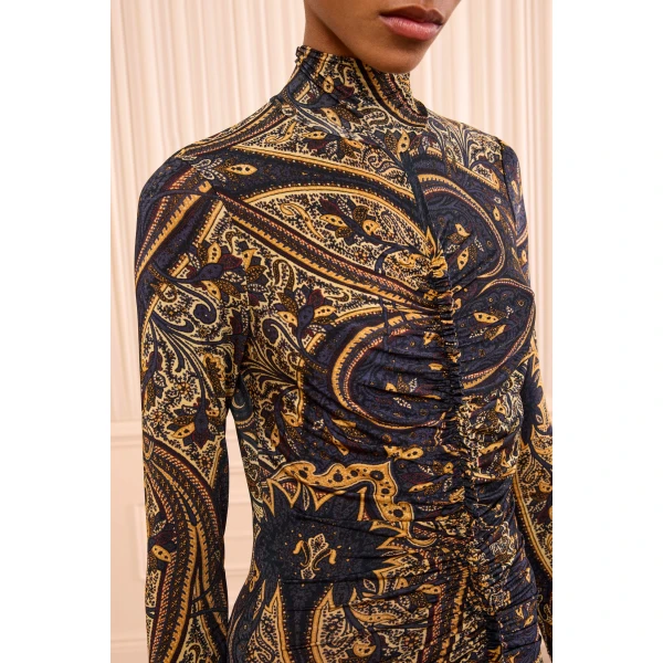 ida long sleeve jersey dress twilight paisley