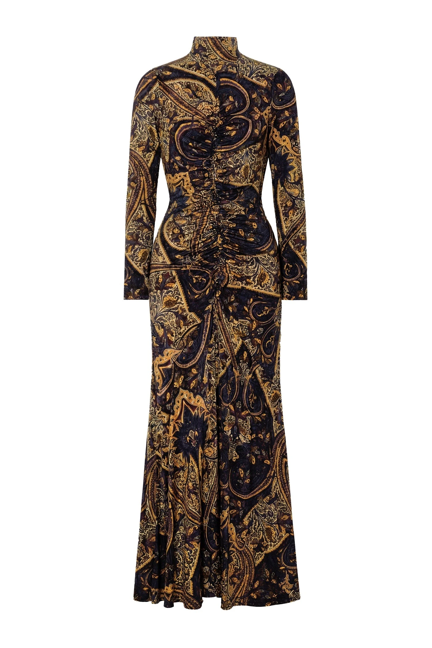 Ulla Johnson Ida Long Sleeve Jersey Dress in Twilight Paisley ulla johnson ida long sleeve jersey dress