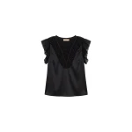 ulla johnson ilyana silk top with lace up