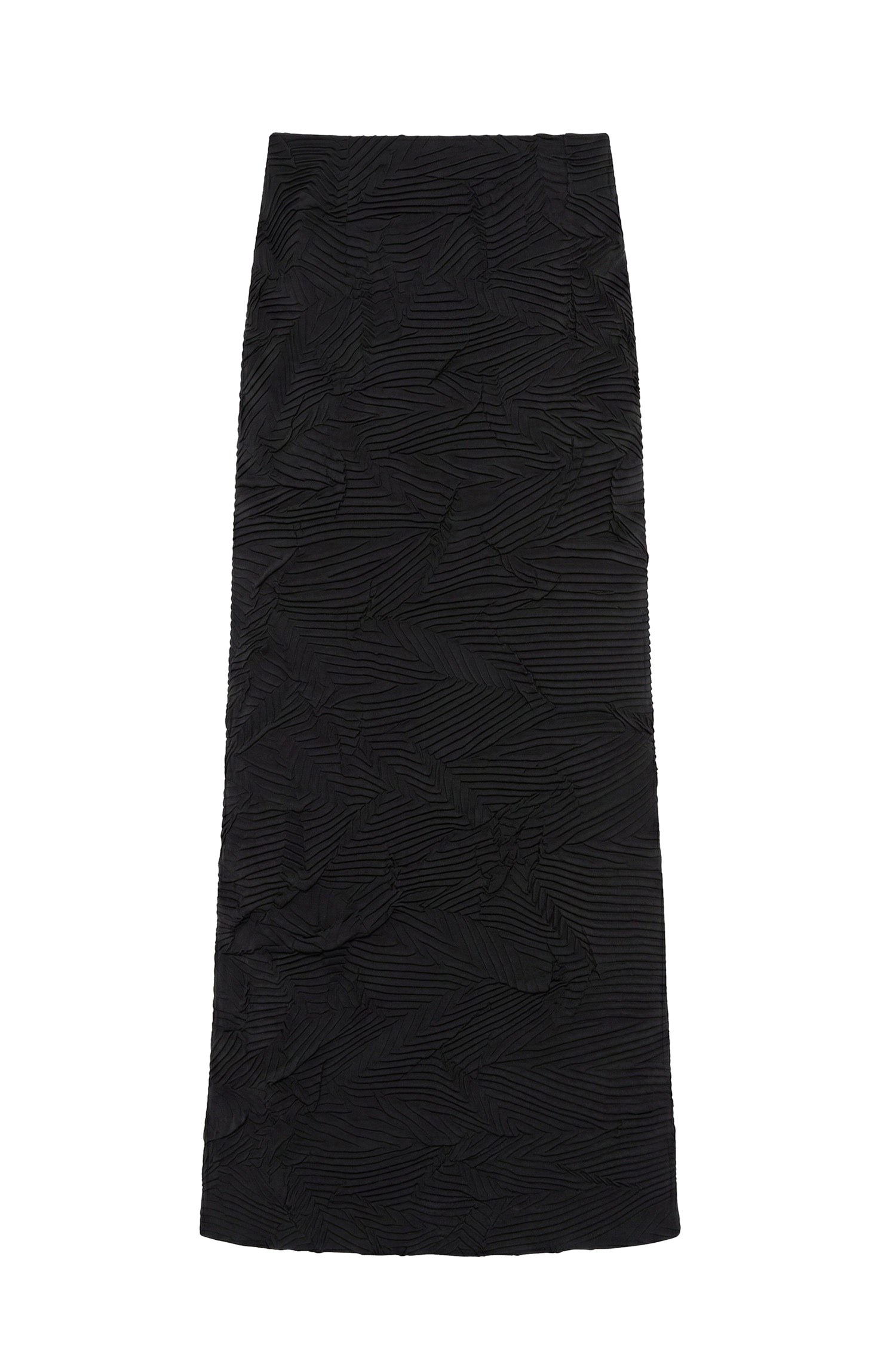 Inez Satin Skirt in Noir