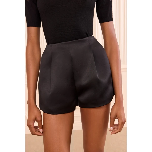 isa satin shorts noir