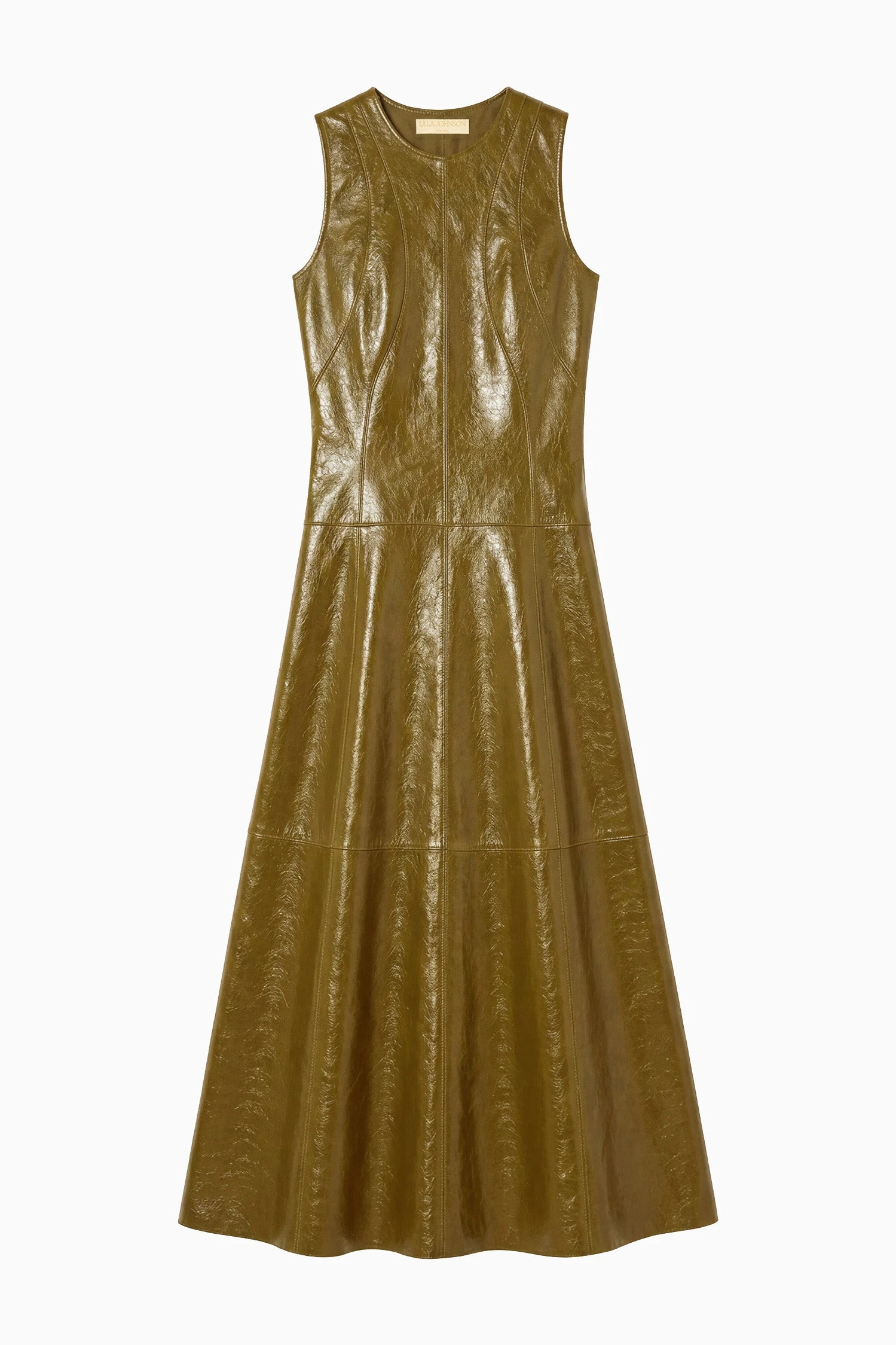 Juliette Leather Dress in Lichen