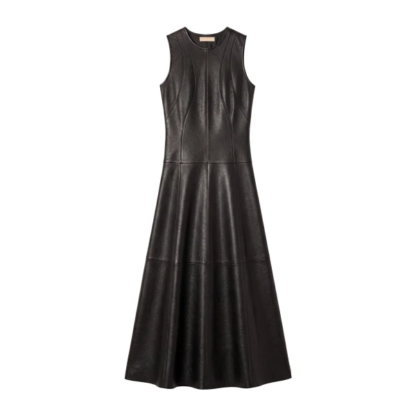 Juliette Leather Dress in Noir