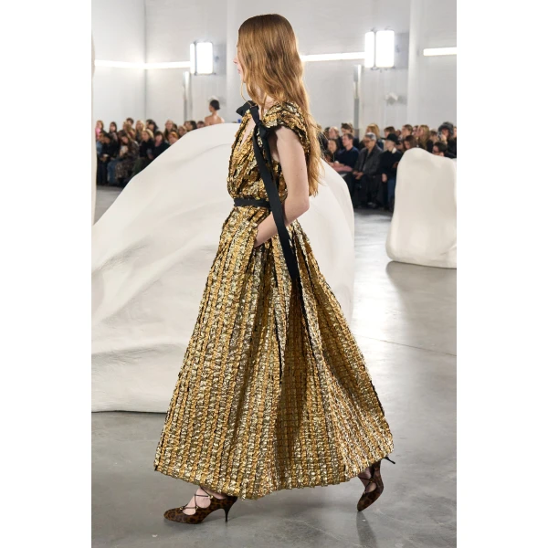 ulla johnson karina lurex bow dress