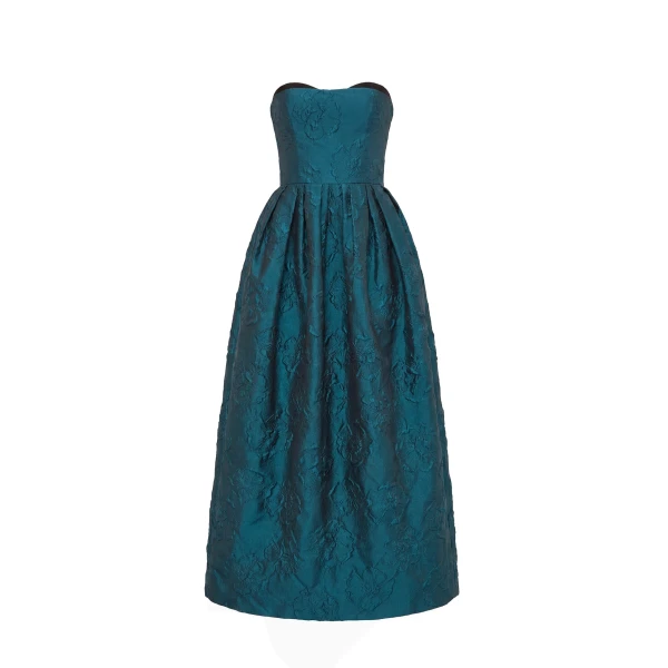 ulla johnson katerina strapless cloque dress