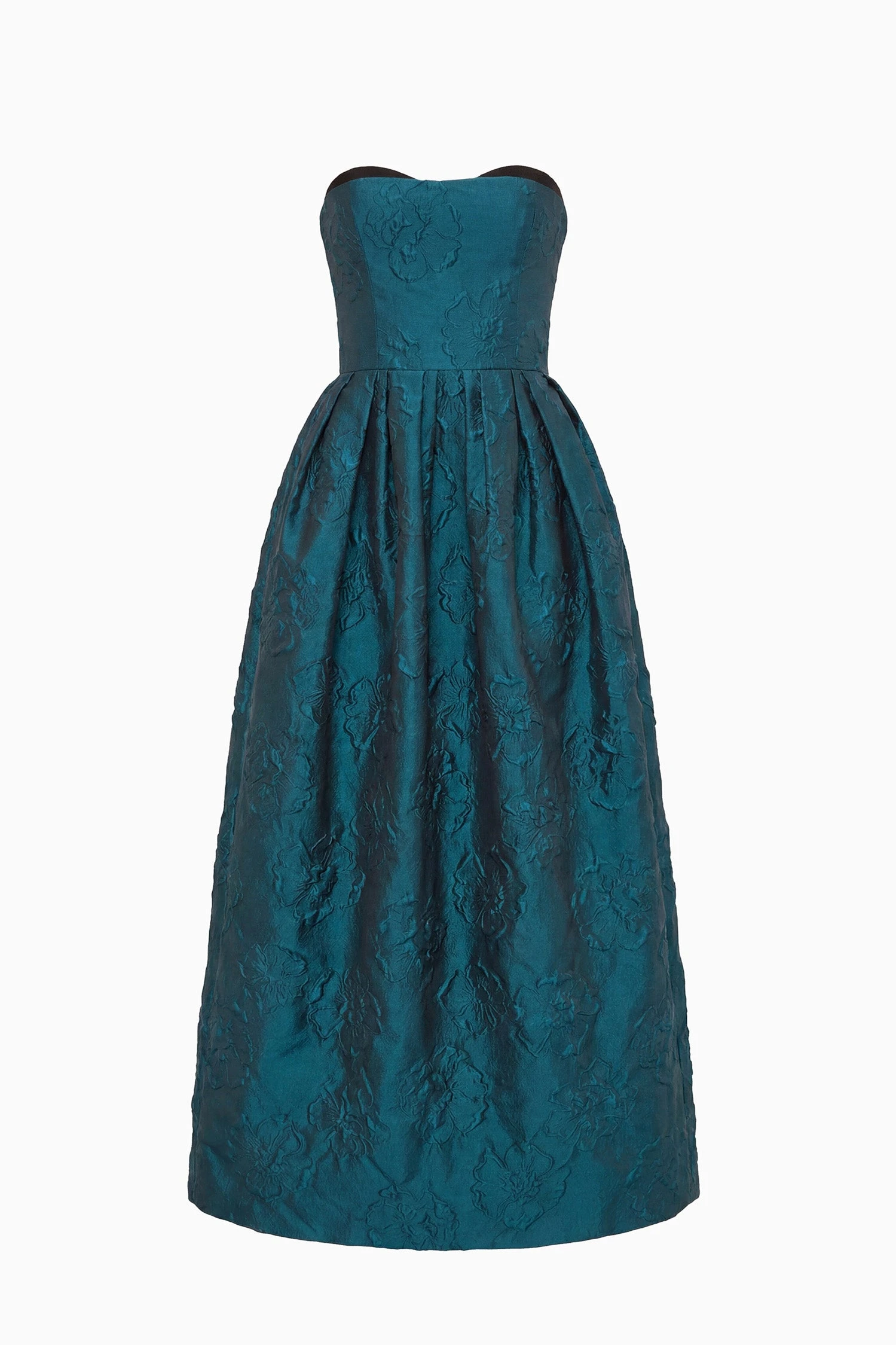 Katerina Strapless Cloque Dress in Beryl