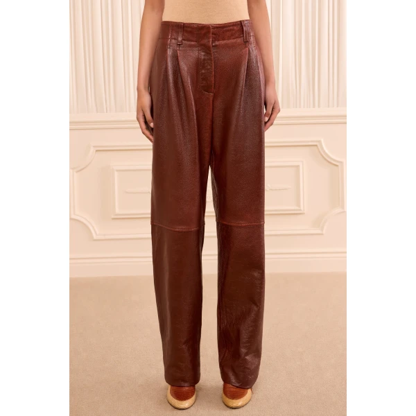 keiran leather pant cognac