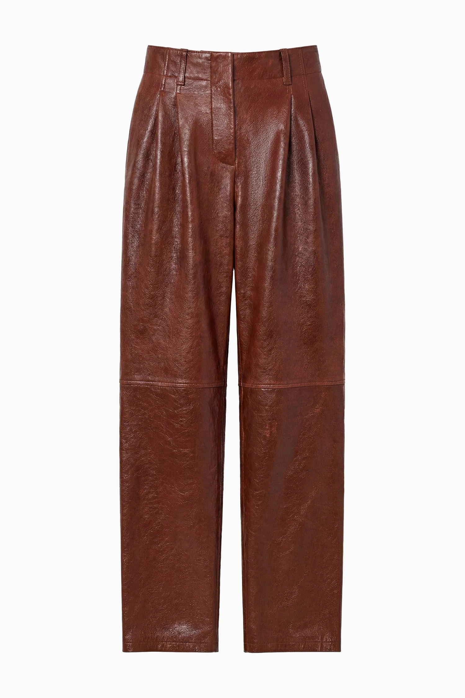Keiran Leather Pant in Cognac