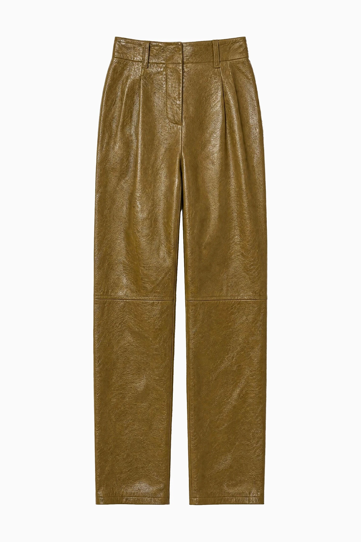 Keiran Leather Pant in Lichen