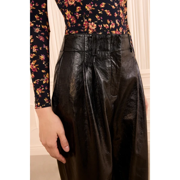 keiran leather pant noir