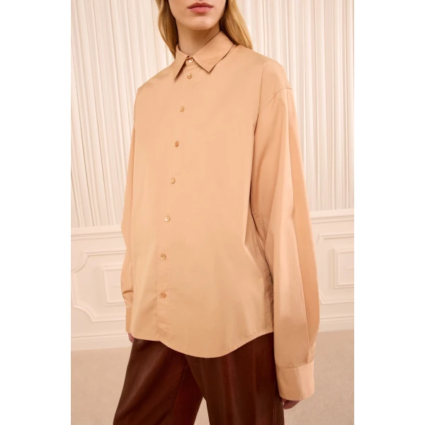 laia long sleeve cotton blouse powder