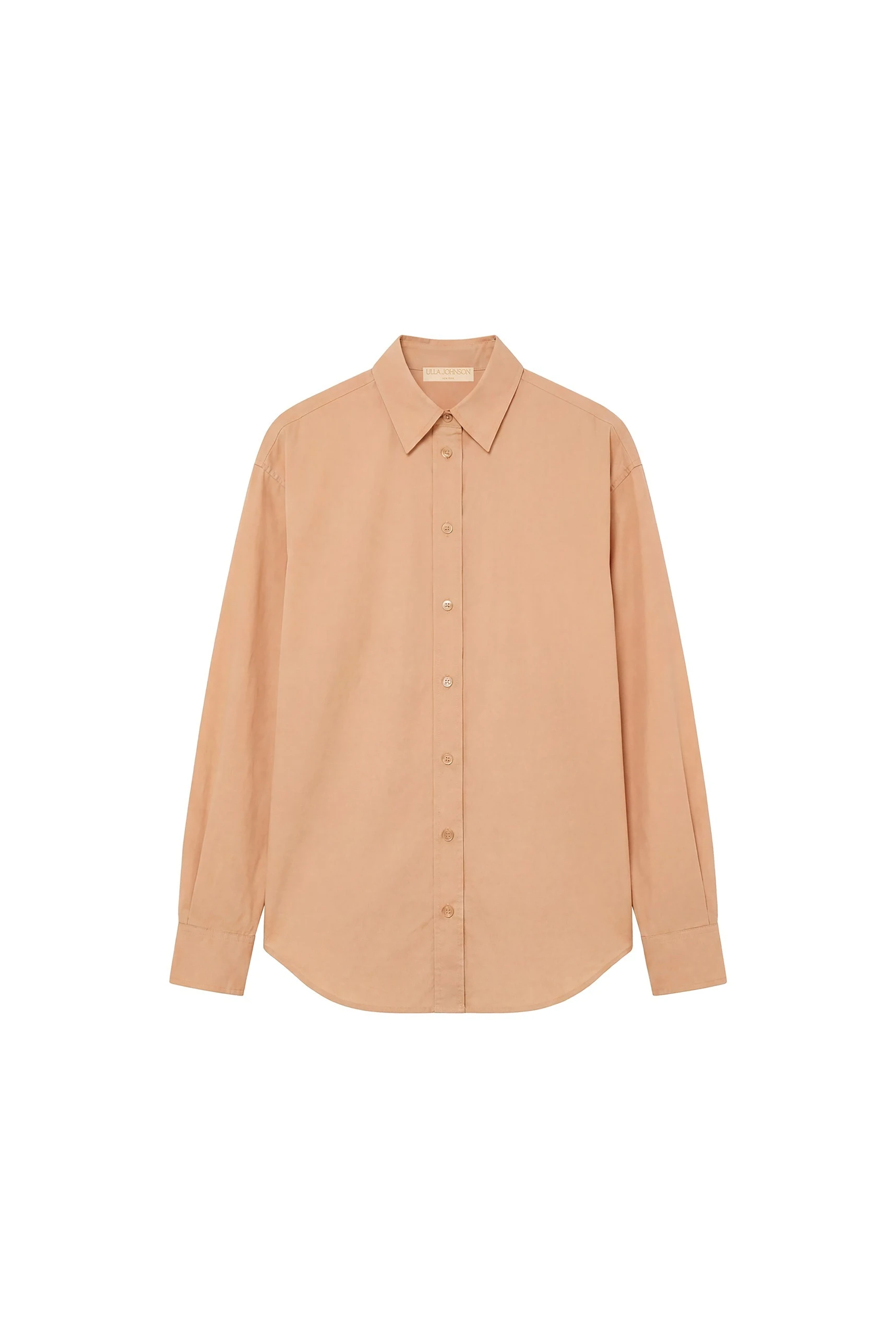 Ulla Johnson Laia Long Sleeve Cotton Blouse in Powder ulla johnson laia long sleeve cotton blouse