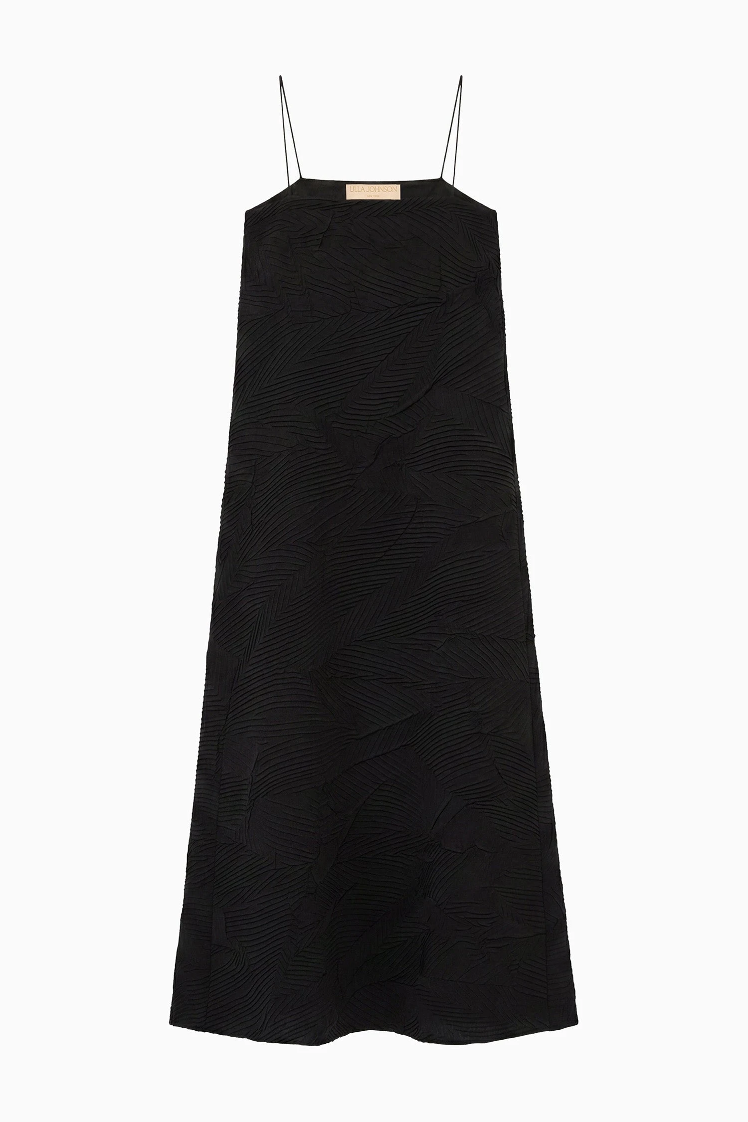 Landscape Satin Dress in Noir