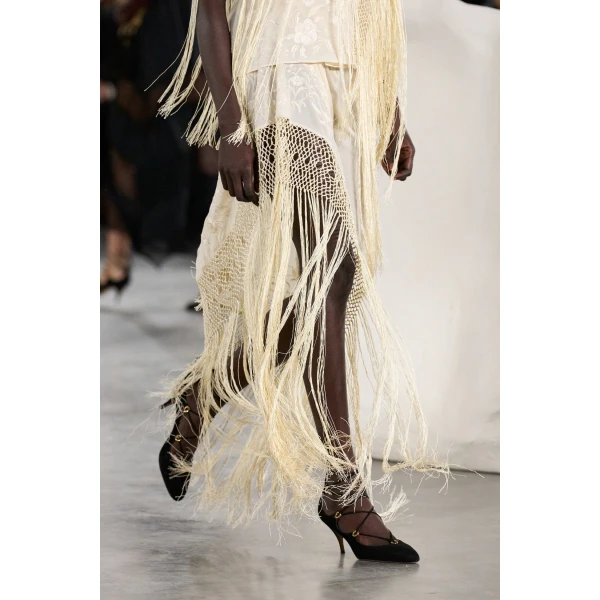ulla johnson lark silk fringe skirt