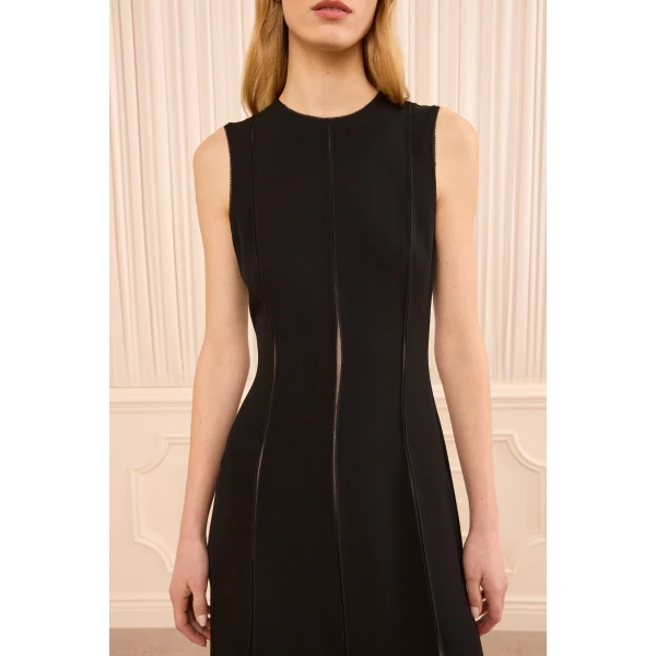 laure sleeveless midi dress noir