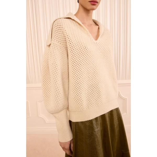 lila wool knit pullover cloud