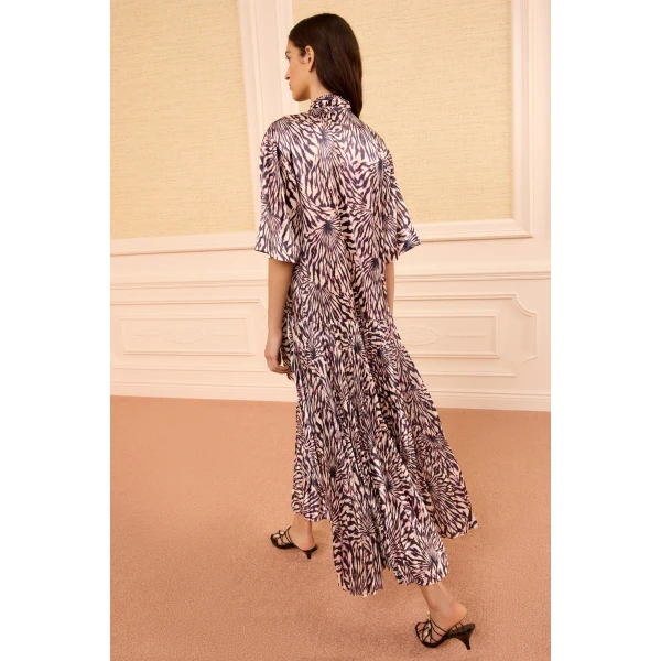 ulla johnson linya satin dress with removable tie