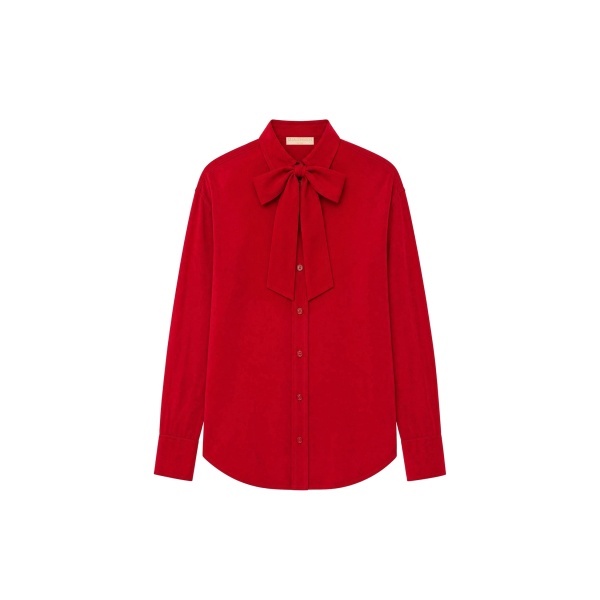 ulla johnson lise long sleeve silk blouse