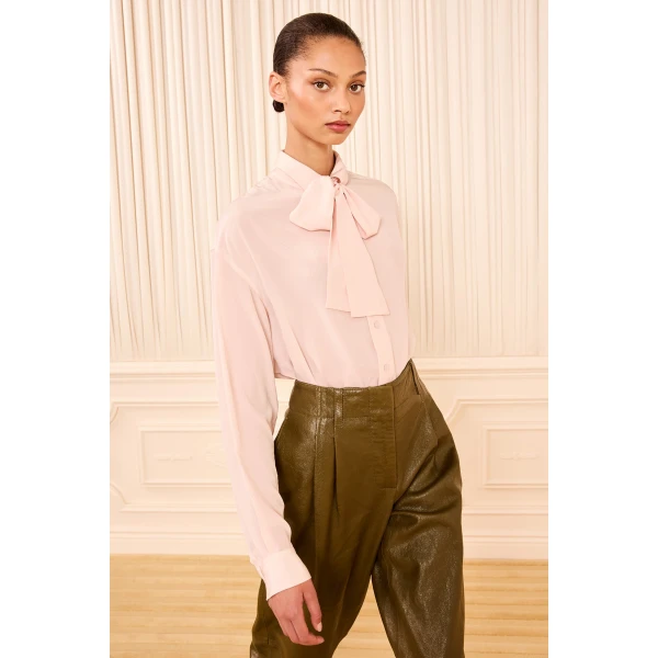 ulla johnson lise long sleeve silk blouse