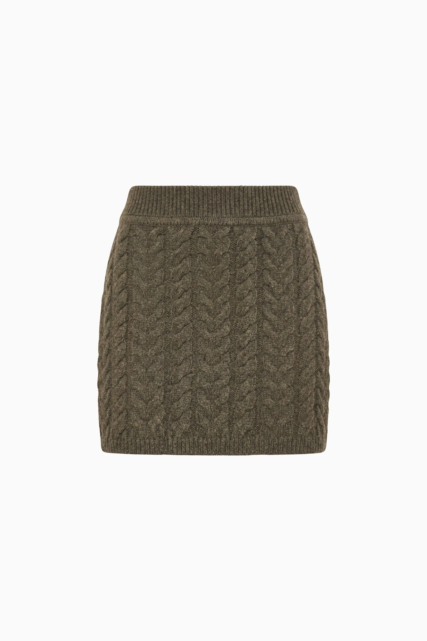 Lola Mini Knit Skirt in Militaire