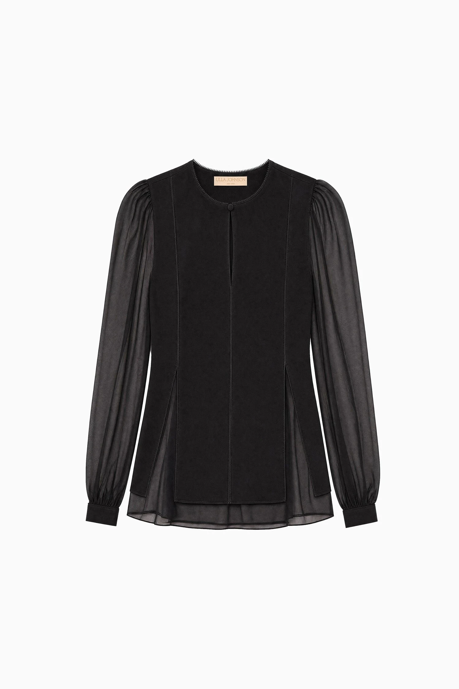 Lucette Long Sleeve Blouse in Noir