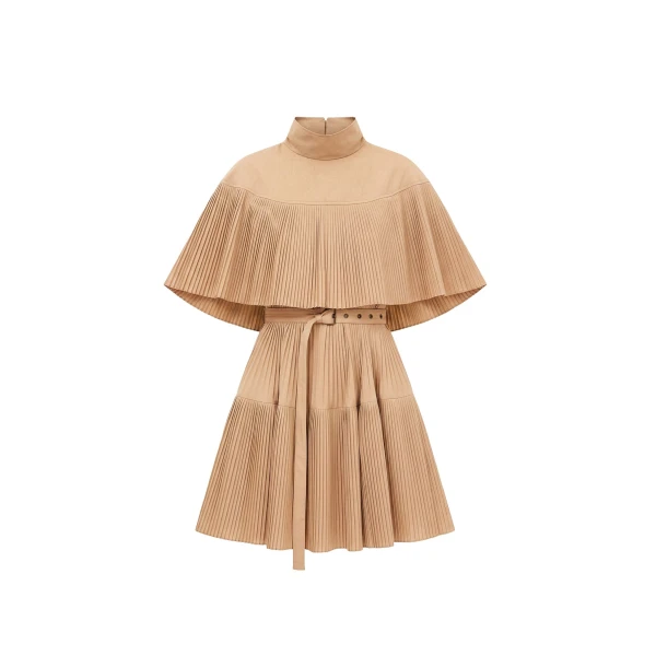 ulla johnson lucille pleated wool mini dress