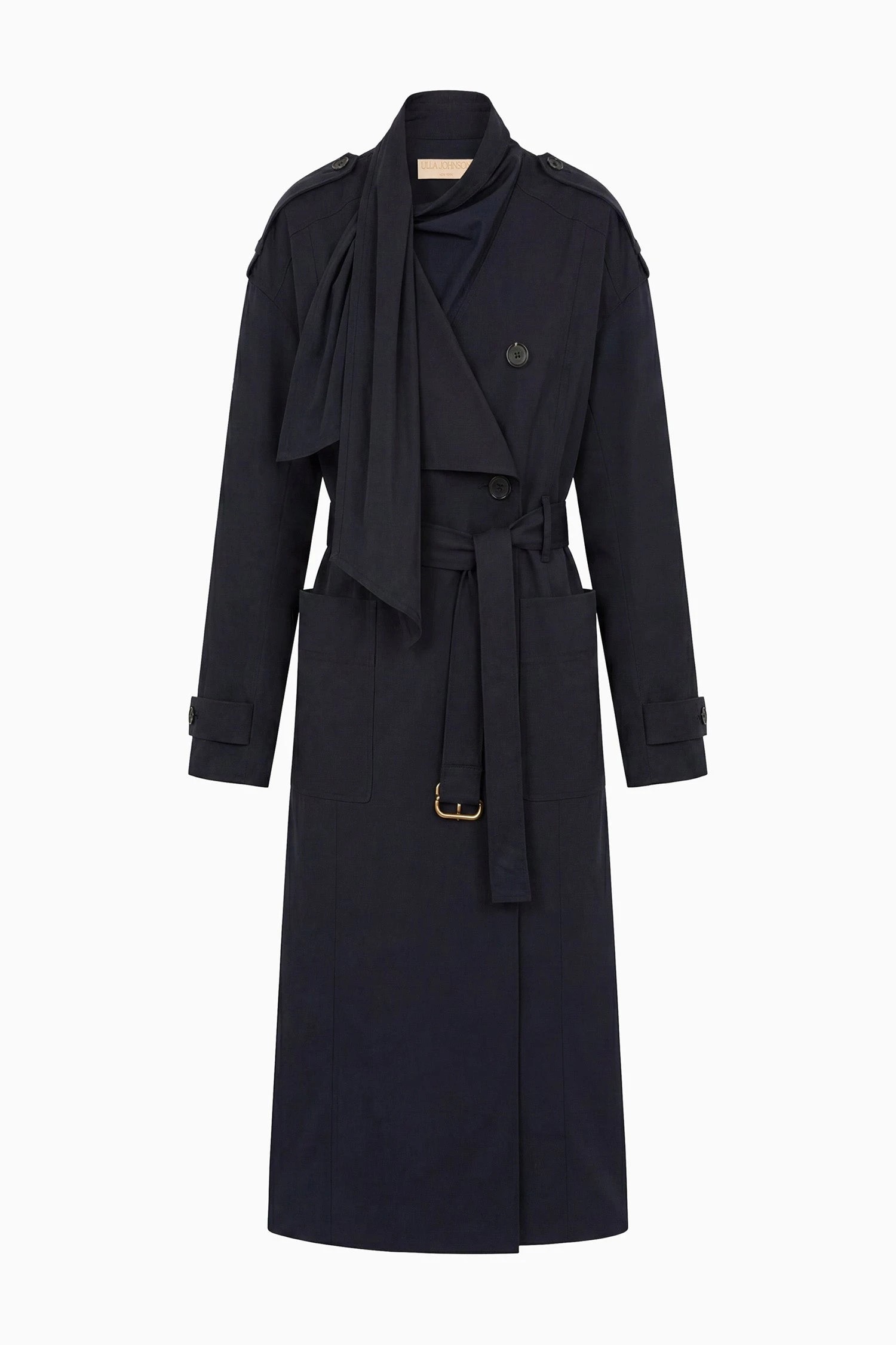 Marcelle Trench Coat in Midnight