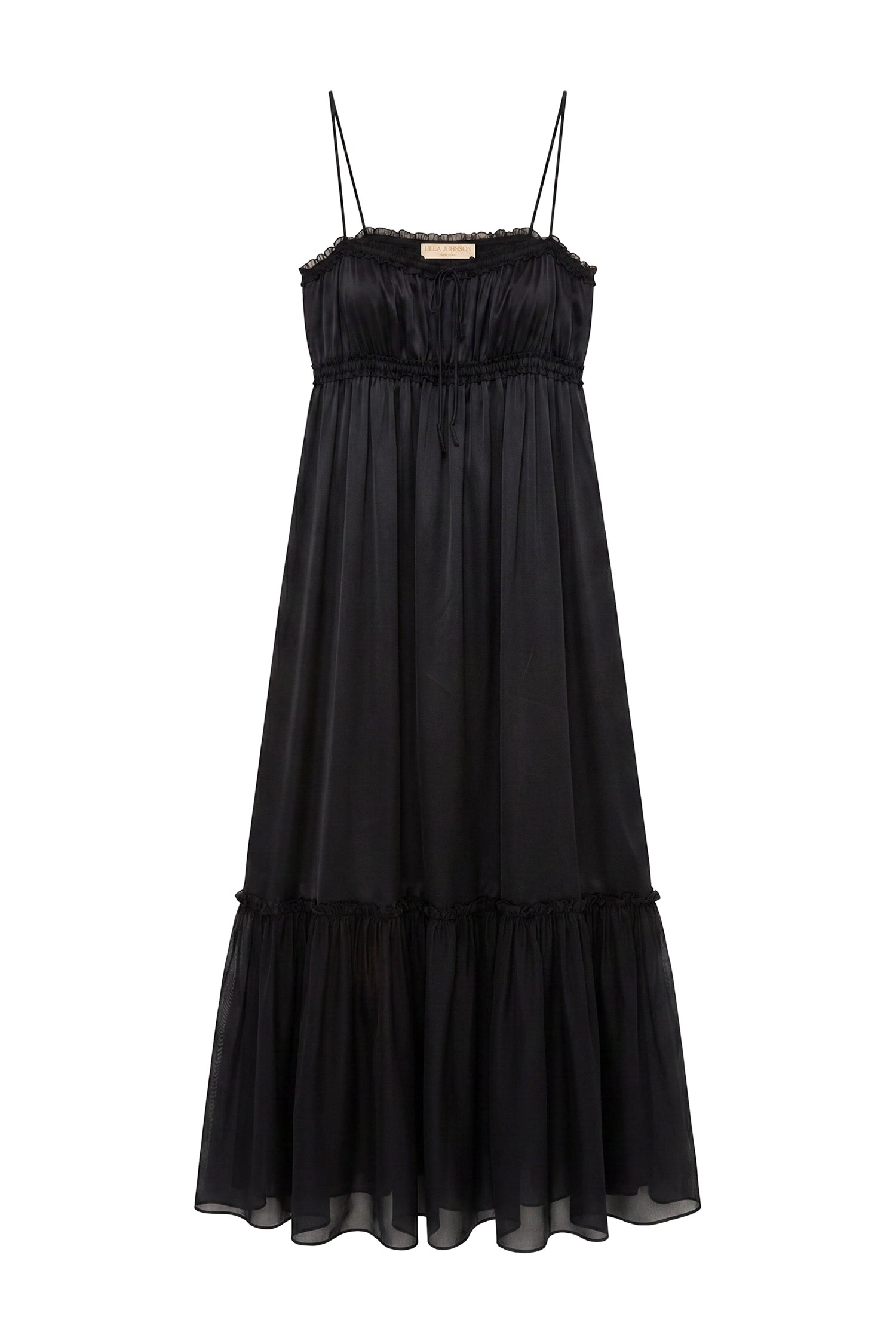 Marielle Cami Silk Dress in Noir