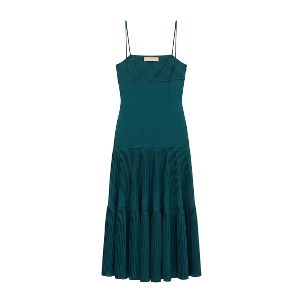 ulla johnson matilda pleated wool cami dress