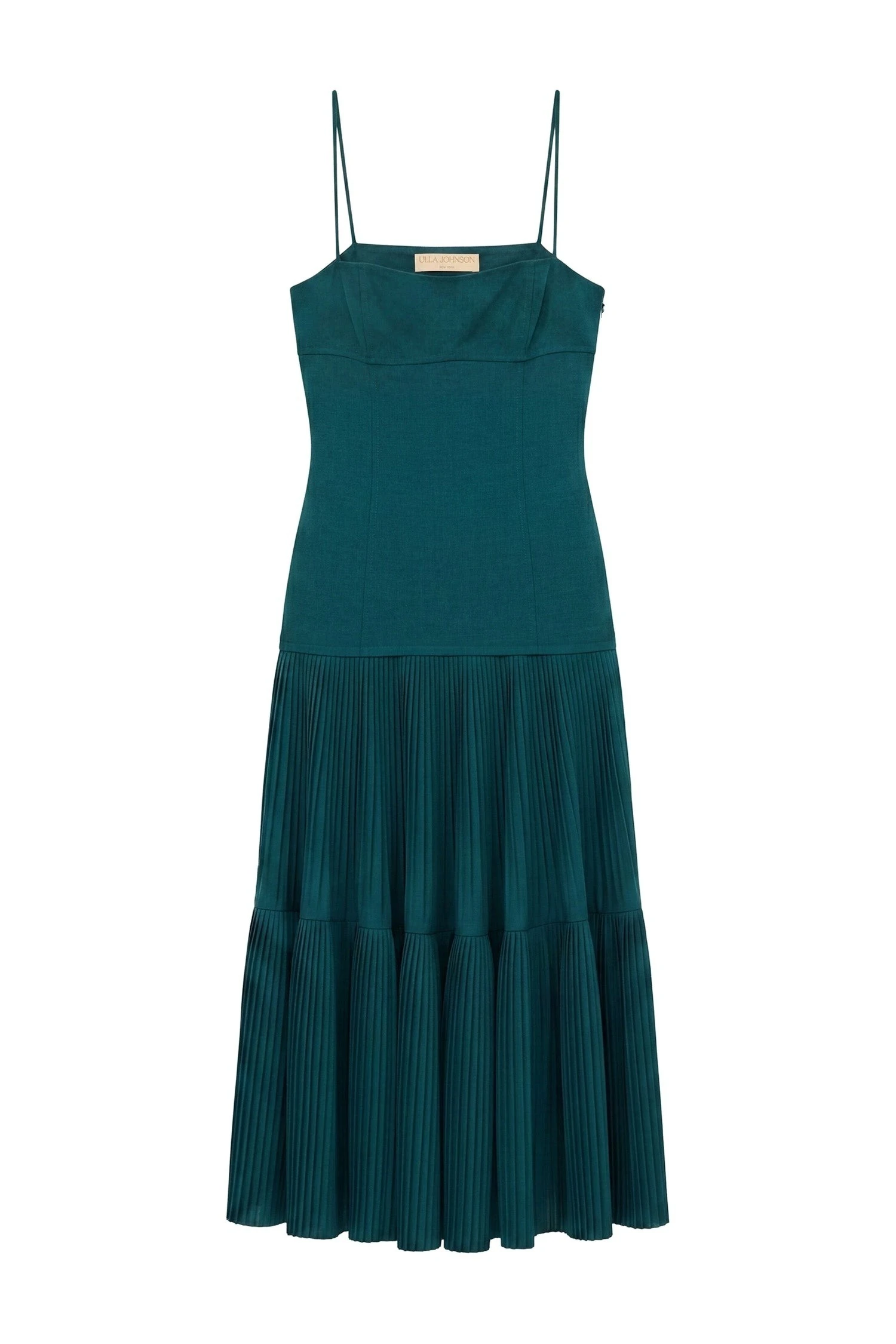 Ulla Johnson Matilda Pleated Wool Cami Dress in Verdite ulla johnson matilda pleated wool cami dress