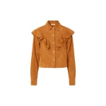 ulla johnson matilde ruffle suede jacket