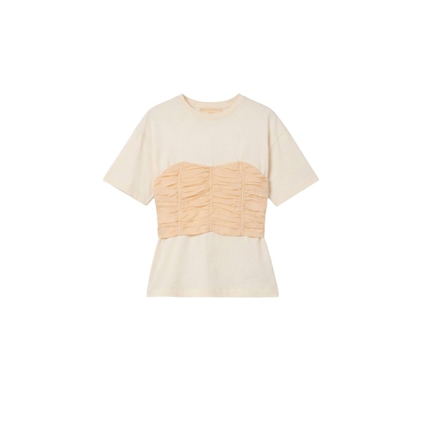 ulla johnson mila short sleeve cotton top