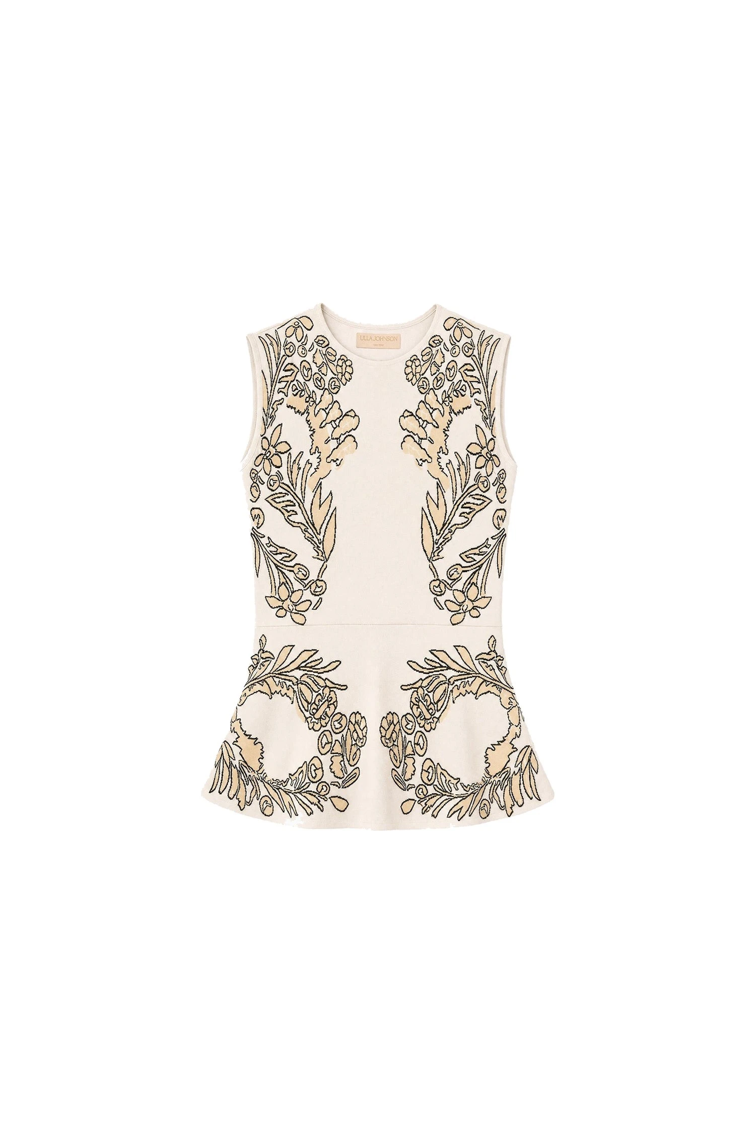 Ulla Johnson Nadira Jacquard Top in Chamomile ulla johnson nadira jacquard top