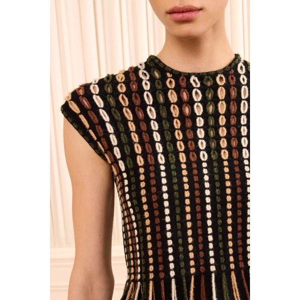 natia short sleeve knit top noctis