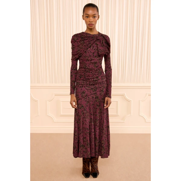 ulla johnson claret floral