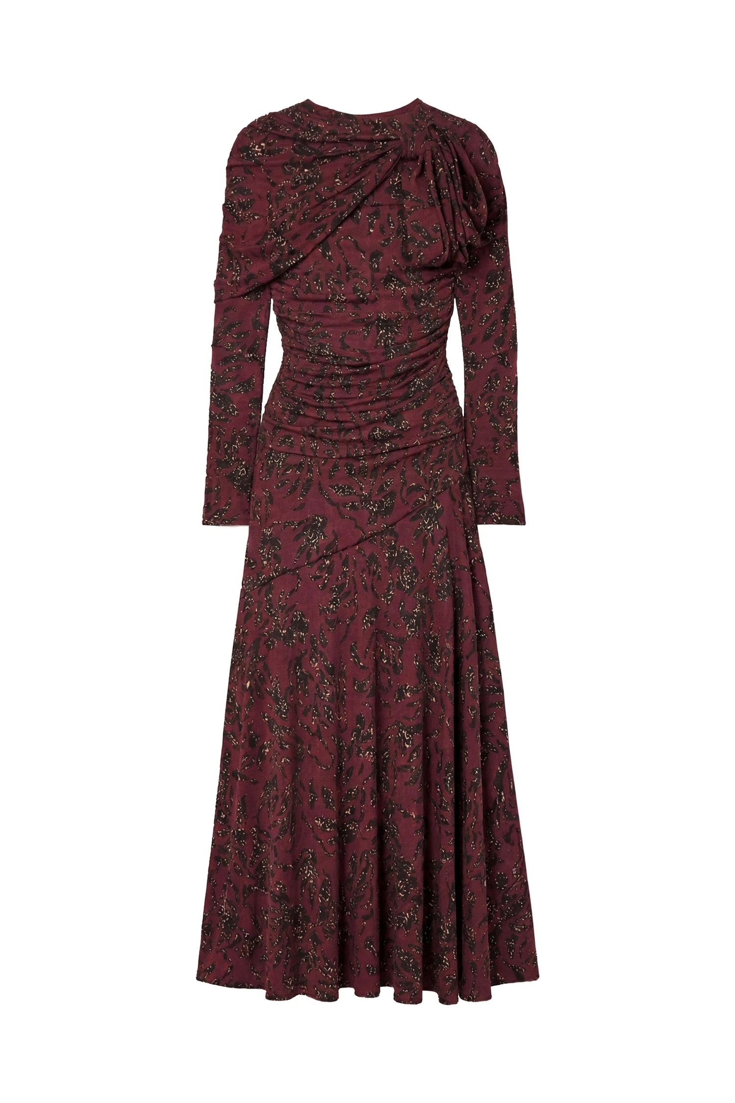 Ulla Johnson Neema Draped Jersey Top in Claret Floral ulla johnson neema draped jersey top