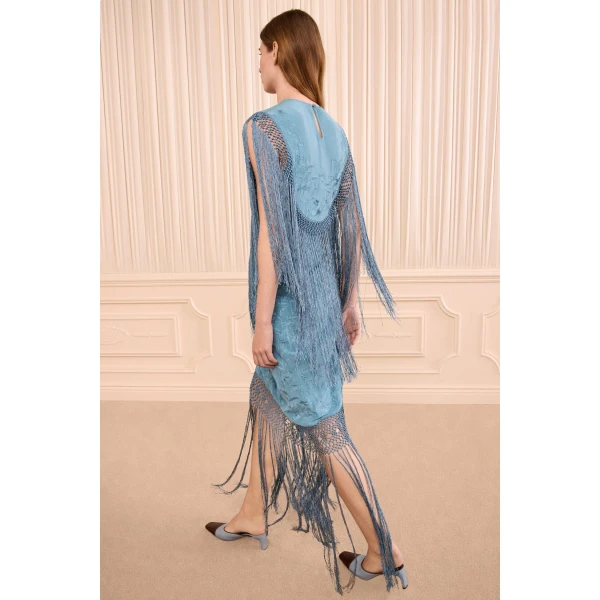 ulla johnson nerine silk fringe dress