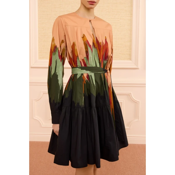noelia mini dress with waist tie agate