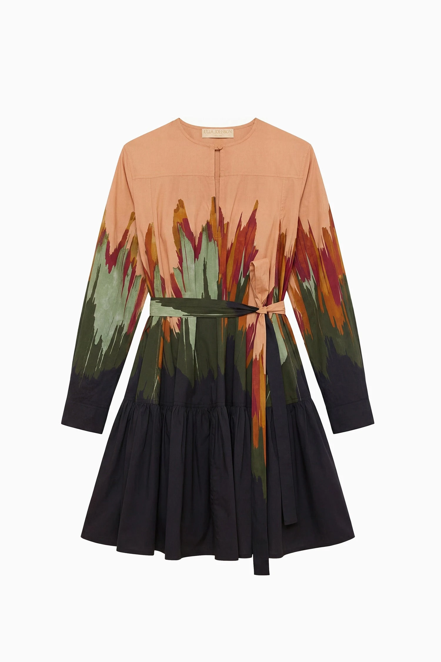 Noelia Mini Dress with Waist Tie in Agate