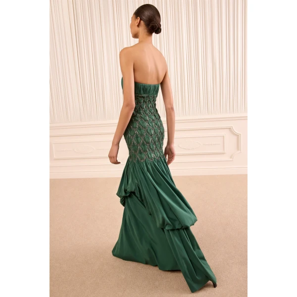 ulla johnson octavine strapless silk gown